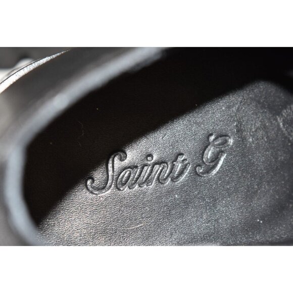 $220 SAINT G Erica Shoes DERBY LOAFFER BLACK LEATHER PLATFORM 10 (DB17) - Picture 7 of 8